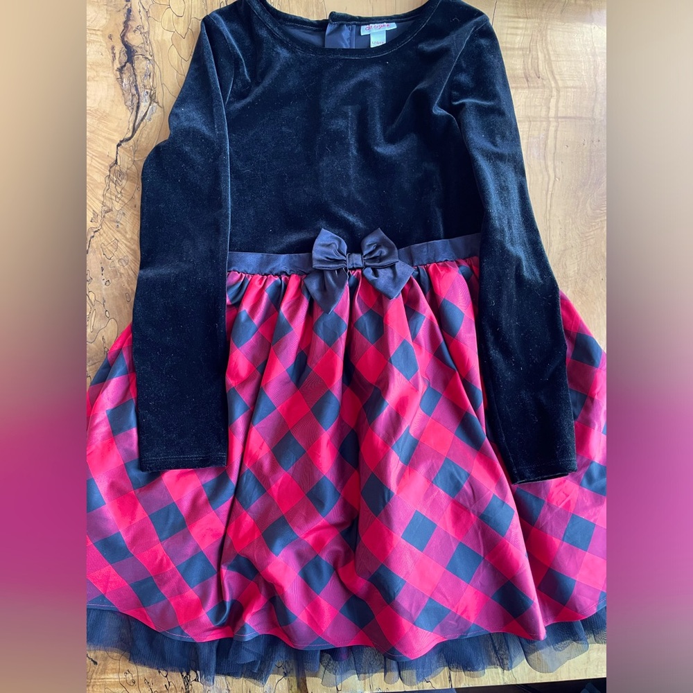 Cat & Jack Girl’s Red Buffalo Print Dress, Like New